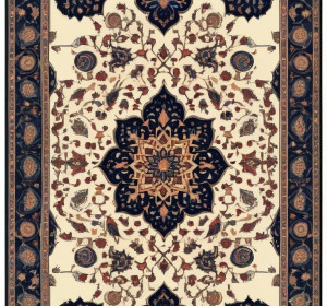 Royal Grid Machine Rug