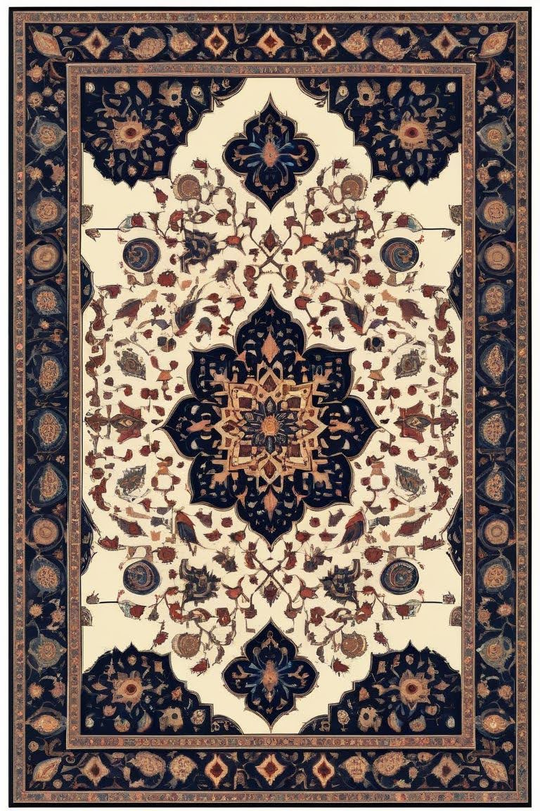 Royal Grid Machine Rug