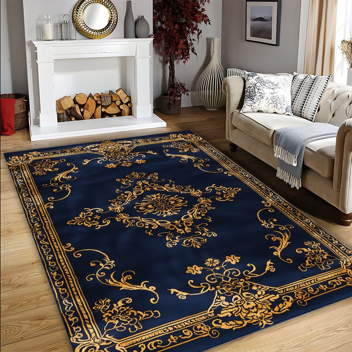 Opulent Frame Machine Rug