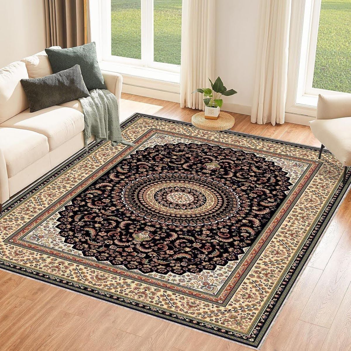 Emerald Plains Machine Knot Rug