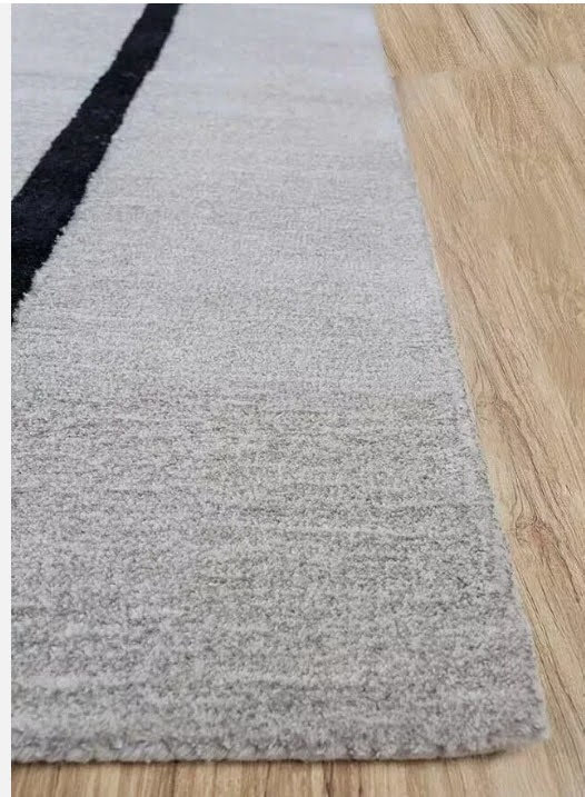 Shadow Line Grey Tufted Rug