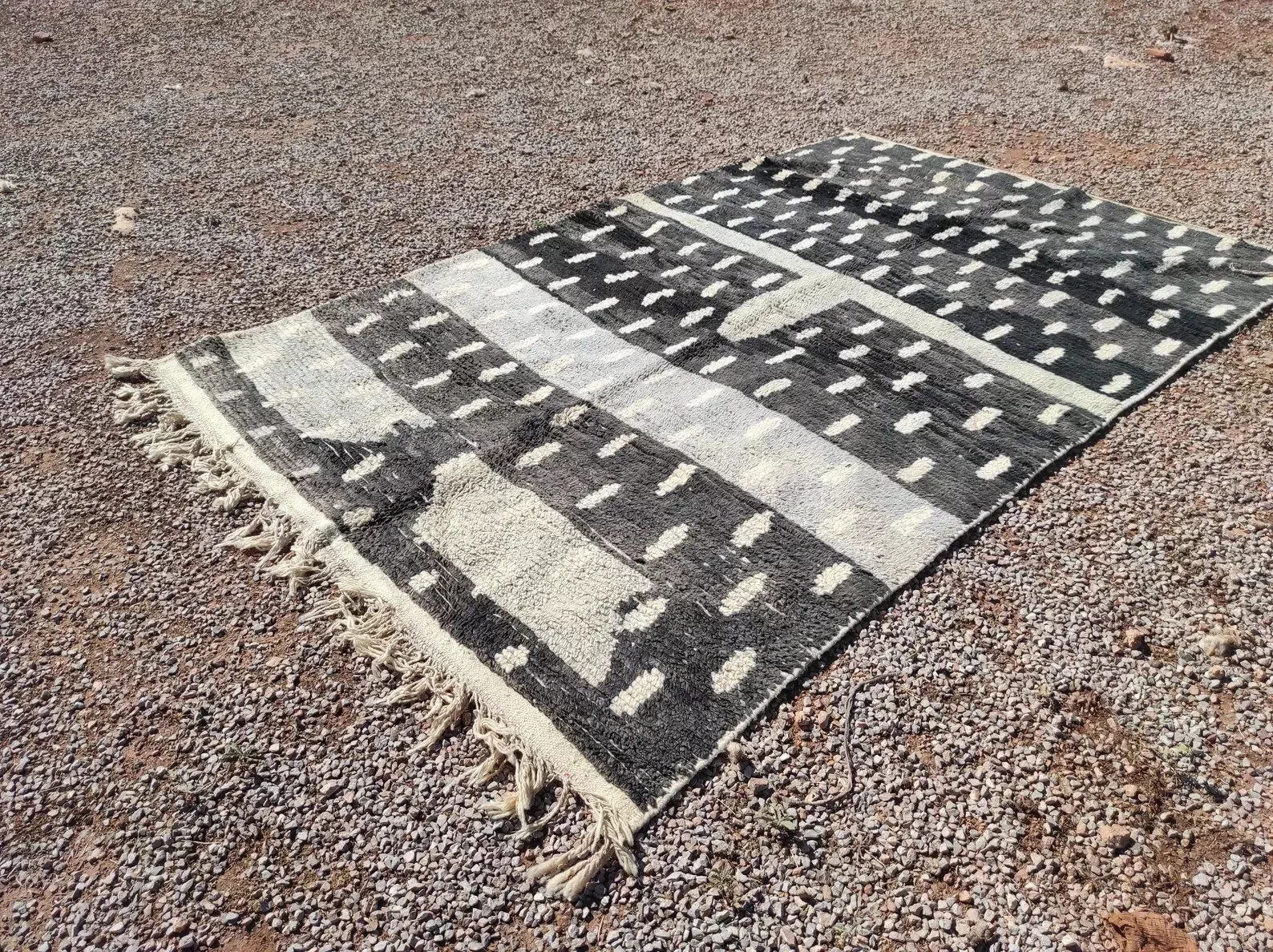 Colorburst Boucherouite Hand Knotted Rug