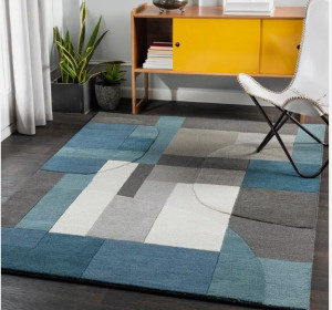 Ocean Mist Blue Hand Tufted Rug
