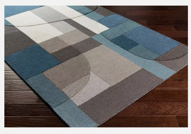 Ocean Mist Blue Hand Tufted Rug