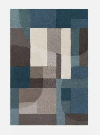 Ocean Mist Blue Hand Tufted Rug