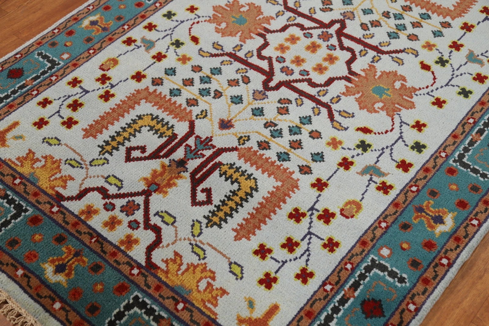 Diamond Crest Oushak Hand Knotted Rug