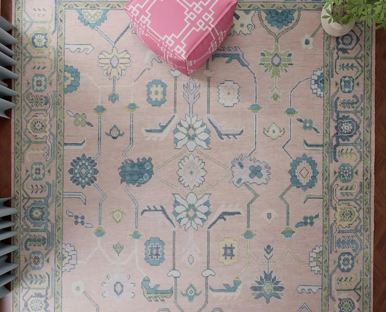 Frosted Elegance Oushak Rug